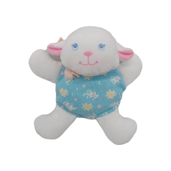 Vintage Evenflo Lamb Plush Multi-colored White 7" - Picture 1 of 9